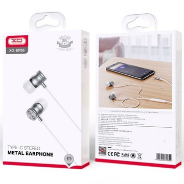 Наушники-вкладыши USB-C XO EP56, проводные, с микрофоном, белые