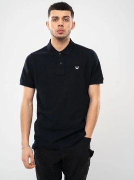 KOSZULKA POLO MĘSKA Z Krótkim Rękawem BAWEŁNIANA Czarna Jigga Wear L