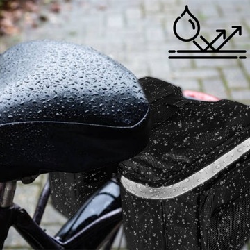 СУМКА ДЛЯ ВЕЛОСИПЕДА, БАГАЖНИК, СУМКА ДЛЯ ВЕЛОСИПЕДА, ВОДОНЕПРОНИЦАЕМАЯ, ОТРАЖАЮЩАЯ, ВМЕСТИТЕЛЬНАЯ