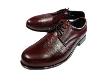 BARDZO SZEROKIE BUTY MESKIE TEGOSC 3 X H 46 BORDO