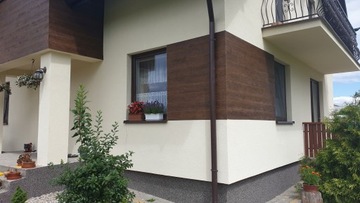 Próbka Panel Elewacyjny Zewnętrzny Imitacja Drewna Elastyczny ZŁOTY DĄB