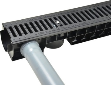 Линейный дренаж C250 120x158 Решетка чугунная 1м