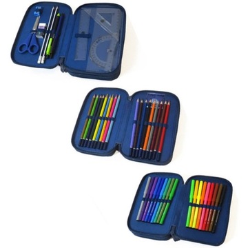 Футляр для карандашей с тремя отделениями и игровым оборудованием для мальчика