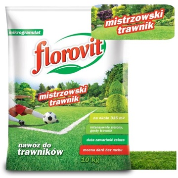 Nawóz do trawy FLOROVIT 10kg MISTRZOWSKI TRAWNIK NA BOISKA SPORTOWE