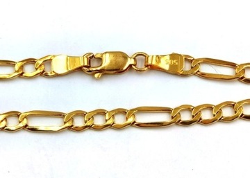 Łańcuch figaro gruby złoto 585