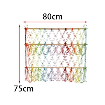 Гамак для хранения мягких игрушек Macrame Mesh Мягкий подвесной красочный органайзер