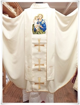 Ornat Gotycki Liturgiczny ecru KZO/069/05