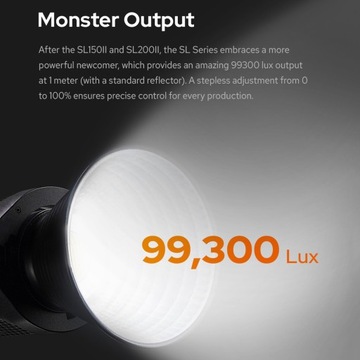 Светодиодная видеолампа Godox SL300II Studio мощностью 320 Вт.
