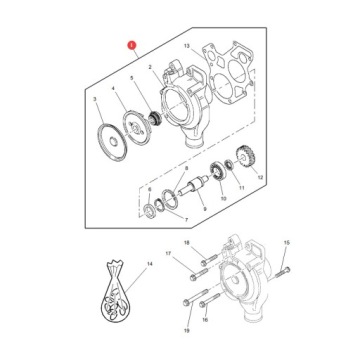 Водяной насос Massey Ferguson 4224708M91 оригинал