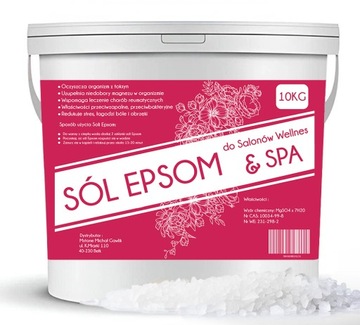 SÓL DO KAPIELI SIARCZAN MAGNEZU EPSOM 10KG MAGNEZOWA LECZNICZA MASAŻ SPA