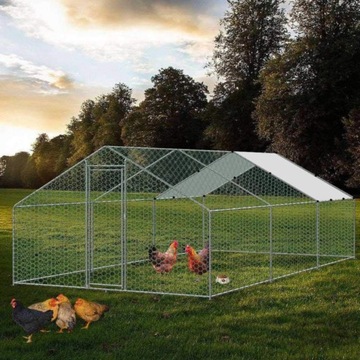 WYBIEG DLA KUR KRÓLIKÓW PTAKÓW KURNIK WOLIERA KLATKA ZAGRODA KOJEC 3x6x2M