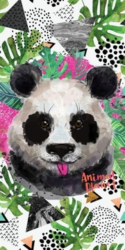 Ręcznik plażowy 70x140 Animal Panda kolorowy