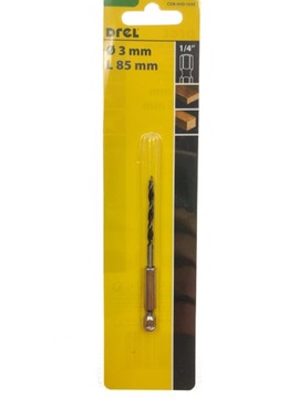 Wiertło do drewna 3 mm hex 1/4 quick DREL