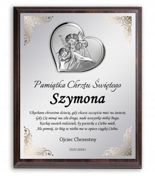 PREZENT CHRZEST ŚWIĘTY OBRAZEK CHRZTU PAMIĄTKA PAMIĄTKA W OZDOBNYM PUDEŁKU
