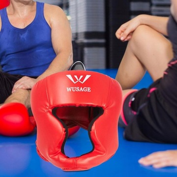 Защита головы боксерская красная, большая.