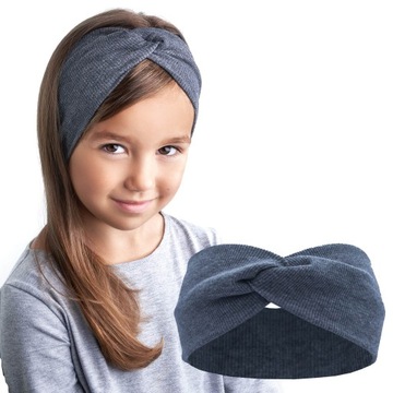 OPASKA PRZEPLATANA TURBAN bawełniana USZY DZIECI S