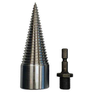 ŚWIDER 38 mm do ŁUPANIA DREWNA STOŻEK WIERTŁO DO ROZŁUPYWANIA HEX