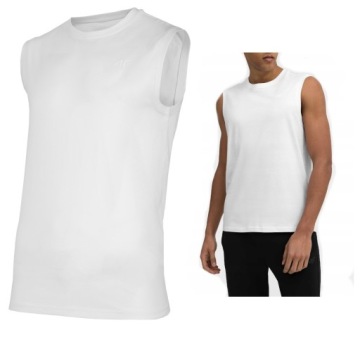 4F МУЖСКАЯ МАЙКА БЕЗ РУКАВОВ БЕЛАЯ 3XL