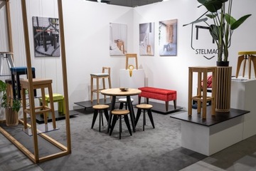 Табурет с перекладинами, деревянный кухонный табурет Ergo P, лак, РАЗНЫЕ ЦВЕТА