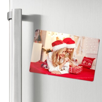 Магнит с фотографией БОЛЬШОЙ 15х10 см. подпись создателя свадьбы ко Дню святого Валентина.