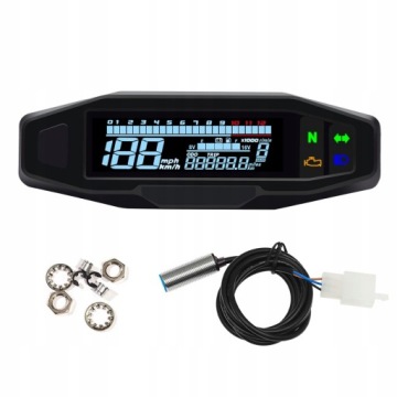 МОТОЦИКЛЕТНЫЙ СПИДОМЕТР LCD МИНИ