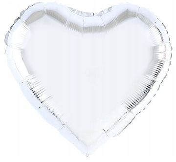 Balon Foliowy Serce Srebrne 45 cm