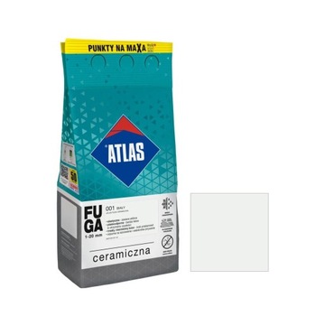 ATLAS Fuga Ceramiczna 1-20mm BIAŁY 001 2kg
