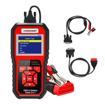 KONNWEI KW870 TESTER AKU 6V/12V + INTERFEJS OBD-2