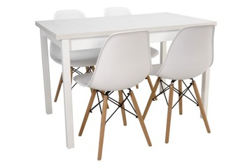 Krzesła Kubełkowe + Stół 70x120 Rozkładany
