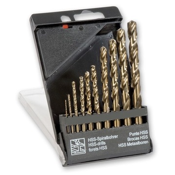 Zestaw Wierteł kobaltowych 1-10 Do Metalu M35-10sz