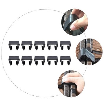 ЗАЖИМЫ ДЛЯ ПЛЕТЕННОЙ МЕБЕЛИ ДЛЯ ДИВАНА ИЗ РОТАГА 10 ШТ.