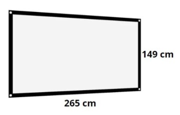 Портативный проекционный экран с фиксированной рамой, 120 дюймов, 265x149, 16:9, HDREADY 4K