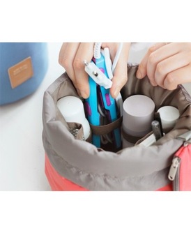 БОЛЬШАЯ КРУГЛАЯ МЯГКАЯ КОСМЕТИЧЕСКАЯ СУМКА ЦВЕТА