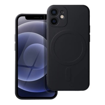 Futerał Silicone Mag Cover kompatybilny z MagSafe do IPHONE 12 MINI czarny