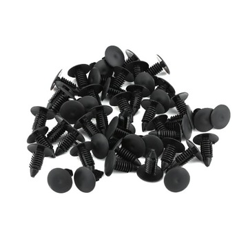 8mm 50X Czarne plastikowe nity klipsy do łączn