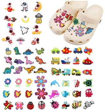 CROCS PRZYPINKI DO CROCSOW 60 SZT ZESTAW DINOZAURY