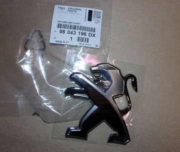 LOGO EMBLEMAT ZNACZEK MASKI PEUGEOT 2008 PRZÓD OE