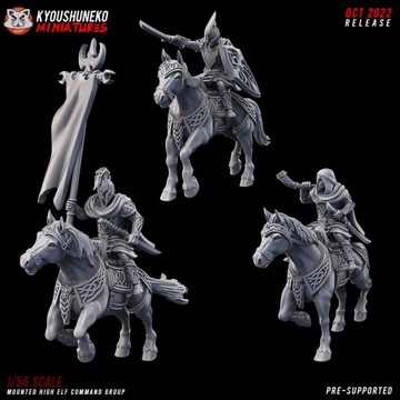 Mounted High Elf CMD - Kyoushenko Miniatures