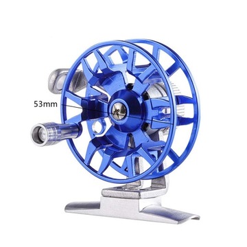 Нахлыстовая катушка Аксессуары для колес Гладкая ручная катушка Легкая синяя