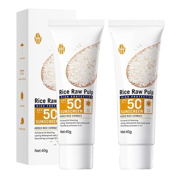 Солнцезащитный крем с рисовой мякотью SPF50 PA, рисовое пюре для кожи, увлажняющее солнце