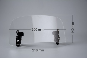 Универсальный мотоциклетный дефлектор 30х14 см.