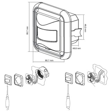 ДАТЧИК ДВИЖЕНИЯ СКРЫТОГО МОНТАЖА ДЛЯ КОРОБКИ 2-ПРОВОДНОЙ, 3-ПРОВОДНОЙ СВЕТОДИОД PIR 500 Вт 160°