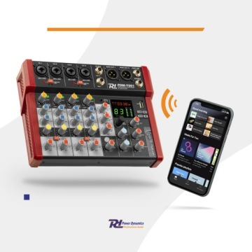 6-канальный студийный фантомный микшер BT +48 В PDM-Y601 Power Dynamics