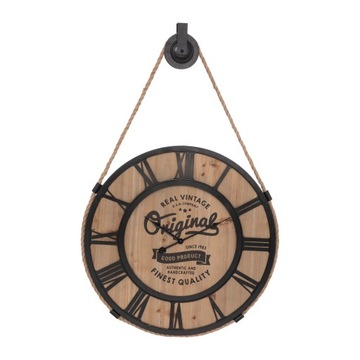 ZEGAR 58 cm SZNUREK SZNUR ŚCIENNY LOFT RETRO
