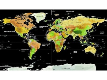 Mapa Świata Zdrapka Prezent dla Podróżnika Złota Plakat + Tuba Flagi Duża