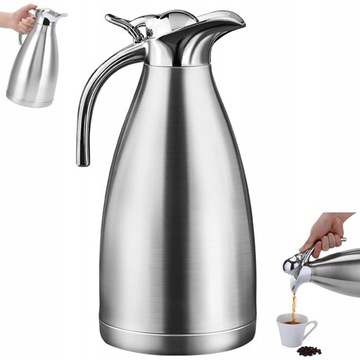 Termos dzbanek termiczny srebrny kawa 2L