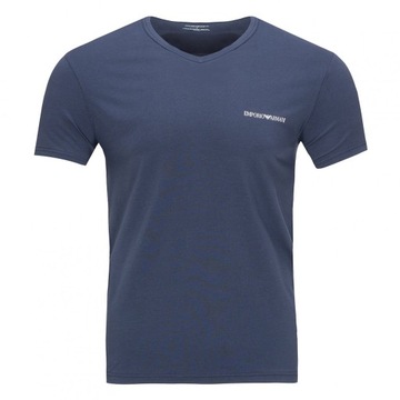 Emporio Armani t-shirt koszulka męska granatowa v-neck L