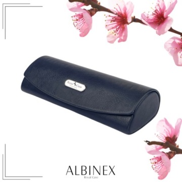 Футляр для очков Albinex черный женский, ручная работа, в подарок.