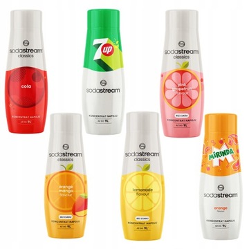 SODASTREAM Zestaw koncentrat 6 smaków syropów