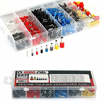 TULEJKI ZAKOŃCZENIE KABLA TULEJKA ZESTAW 685 SZT